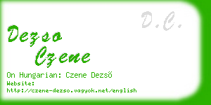 dezso czene business card